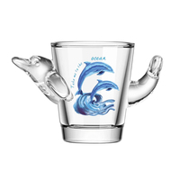 Logo personnalisé décalcomanie Vodka verre à liqueur Floride plage Souvenir Miami verres à liqueur
