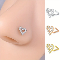 En gros Bijoux de piercing corporel en acier inoxydable, piercing de nez en forme de barre en L, bijoux de mode pour femmes et hommes