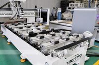Routeur CNC PTP ATC 1325 1530 avec broche horizontale et table PTP pour l'assemblage de meubles et le perçage