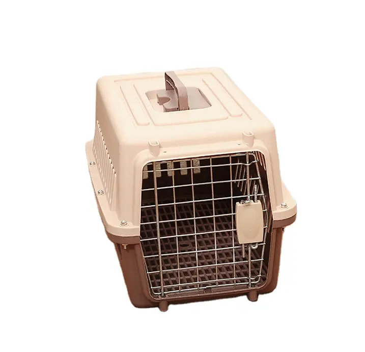 Cage de transport pour animaux de compagnie personnalisable de haute qualité robuste et Durable en plastique PP voyage vol lucarne Transport boîte transporteur