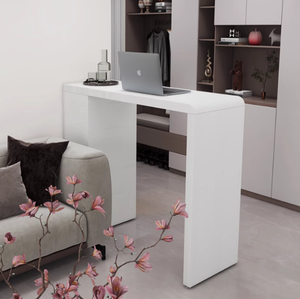 Comptoir de bar en bois massif, armoire de salle à manger, comptoir de séparation, table haute intégrée, table et chaise de loisirs - Product Image 3