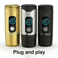 Ensemble de chicha portable de luxe avec miroir, tête chauffante électrique rechargeable et coffret cadeau