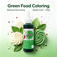 Colorant alimentaire liquide en bouteille ronde de 140 g, colorant comestible pour la décoration de gâteaux, fournitures de pâtisserie, glaçage, fondant, biscuits