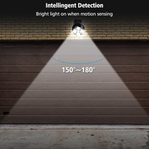 Lampe murale solaire sans fil à 4 LED super lumineuse 600 lumens avec détecteur de mouvement PIR, alimentée par batterie, projecteur extérieur - Product Image 4