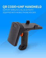 Escáner UHF Portátil de 860-960mhz, Lector de Códigos QR 1D 2D, Lector RFID de Largo Alcance para Etiquetas UHF con Bluetooth