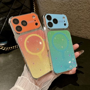 Coque de protection magnétique dégradée à paillettes <span class=keywords><strong>Starlight</strong></span> pour <span class=keywords><strong>iPhone</strong></span> 18 17 Pro Max 16 15 <span class=keywords><strong>14</strong></span> 13 12 avec protection anti-chute aux quatre coins - Product Image 2