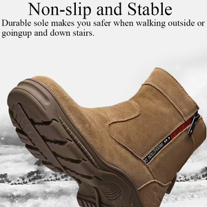 <span class=keywords><strong>Stivaletti</strong></span> da neve alla caviglia da <span class=keywords><strong>uomo</strong></span> all'ingrosso della fabbrica foderati in <span class=keywords><strong>pelliccia</strong></span> classici da esterno caldi impermeabili antiscivolo invernale - Product Image 4