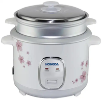 Cuisinière à riz électrique de luxe Hongda 1,8 L, revêtement antiadhésif, cylindre en acier inoxydable, usage domestique et hôtelier, garantie 1 an
