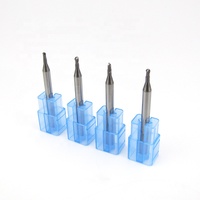 Fraise à queue sphérique miniature en acier rapide de haute qualité à 2 dents, 30 degrés, diamètre R0.05-R3mm, pour usinage CNC, ODM