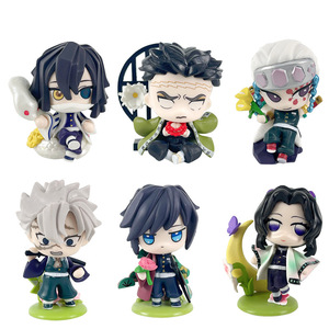 6 PCS/SET <span class=keywords><strong>Manga</strong></span> Estatuilla Tanjirou <span class=keywords><strong>Nezuko</strong></span> Zenitsu Kyoujurou Kanroji Kamado <span class=keywords><strong>Nezuko</strong></span> Birth Flower Ver. Figura PVC Anime Figura Juguetes - Product Image 4