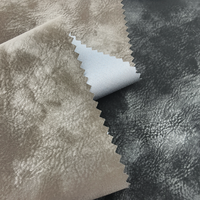 Tissu en velours glacé ultra-fin, résistant aux plis, imperméable, en cuir PU pour la confection de vestes pour hommes, usage vestimentaire et décoratif