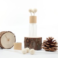 Diffuseur de parfum à roseaux, bouteilles d'aromathérapie, bouteille de diffuseur d'aromathérapie avec couvercle en bois