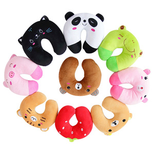 تخصيص الاطفال السفر مسند الرأس وسادة الكرتون الحيوان يو شكل وسادة الرقبة وسادة حيوان أليف ألعاب من نسيج مخملي للأطفال هدية - Product Image 1