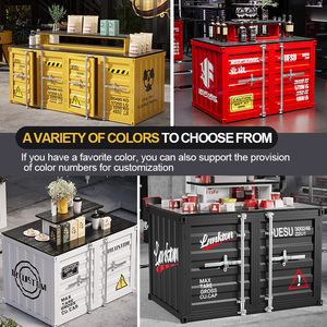 Oem công nghiệp phong cách hiển thị bàn làm việc mộc mạc sắt xây dựng cho sản phẩm bán lẻ Showcase Tủ khách sạn lưu trữ ứng dụng - Product Image 3