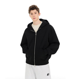 Giacca Unisex <span class=keywords><strong>con</strong></span> <span class=keywords><strong>cappuccio</strong></span> oversize <span class=keywords><strong>con</strong></span> Zip 100% <span class=keywords><strong>felpa</strong></span> in cotone pesante <span class=keywords><strong>con</strong></span> <span class=keywords><strong>cappuccio</strong></span> - Product Image 3