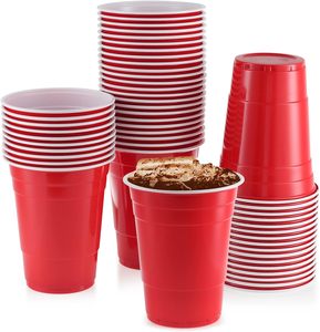 <span class=keywords><strong>Gobelet</strong></span> à bière en plastique rouge <span class=keywords><strong>réutilisable</strong></span> de 16 oz avec logo de marque <span class=keywords><strong>personnalisé</strong></span>, <span class=keywords><strong>gobelet</strong></span> en plastique PS jetable pour fête d'<span class=keywords><strong>anniversaire</strong></span> - Product Image 1
