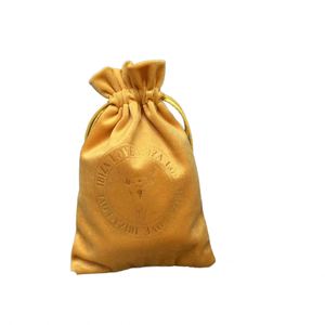 Custom Logo Luxury Soft Velvet Storage Bag for Candle Gift Craft Recyclable Feature - Product Image 1