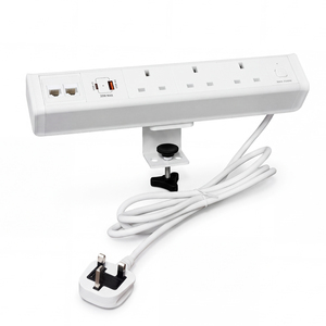 Scatola di Alimentazione Angolata Personalizzata per Scrivania con 3 Prese AC, Doppie Porte di Rete, Caricatore Rapido da 20W per Casa e Ufficio - Product Image 2