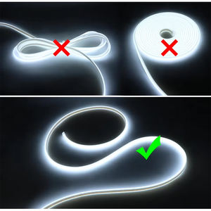 XINGLIGHT Striscia <span class=keywords><strong>LED</strong></span> COB AC 220V 8mm USB Impermeabile IP67 per Esterni Bianca Super Luminosa 10W/M con Interruttore e Spina - Product Image 6