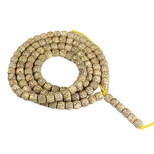 Semillas de Bodhi de Hainan, 108 piezas, cuentas de barril de 7x8mm con patrón de estrella y luna para ceremonias religiosas, joyería unisex, pulsera coleccionable - Product Image 4