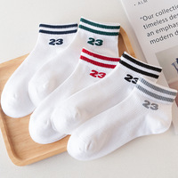 En gros Simple blanc Chaussettes de couleur pour adultes