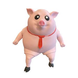 Wholesale Factory Simulation Cartoon Animal Shape Soft TPR Pig <b>Squeeze</b> Stretch Sand Decompression Toys for Kids Boys and Girls - Product Image 2