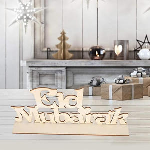 Fabbrica personalizzato in legno Eid Mubarak ornamento alfabeto <span class=keywords><strong>inglese</strong></span> per la <span class=keywords><strong>casa</strong></span> decorazioni in legno - Product Image 2