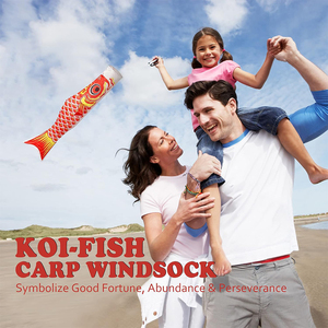 Bandera japonesa de pez carpa Koi, guirnalda de viento Koinobori, bandera y pancarta tradicional japonesa para el Día del Niño - Product Image 6