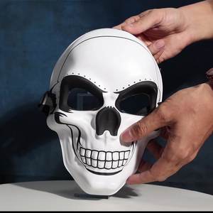 <span class=keywords><strong>Masque</strong></span> Crâne Fantôme <span class=keywords><strong>Blanc</strong></span> SKN06 <span class=keywords><strong>Masque</strong></span> <span class=keywords><strong>Horreur</strong></span> Halloween Or et Argent <span class=keywords><strong>Horreur</strong></span> Visage Souriant - Product Image 5