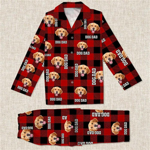 Pyjama d'été confortable en polyester doux à imprimé intégral pour adulte avec motif visage d'animal, idéal pour le dropshipping - Product Image 4