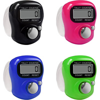 Compteur de doigts électronique STELLAR PATH avec écran LCD 5 chiffres – Outil de comptage portable promotionnel pour le golf, le tricot et autres activités
