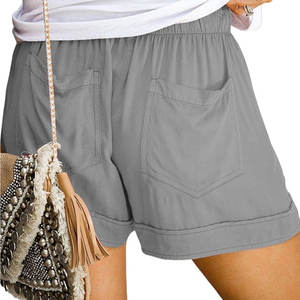 Shorts Deportivos Holgados con Cordón en la Cintura y Bolsillos, Tela Suave y Transpirable, Shorts para Mujer en Venta, MOQ Bajo - Product Image 3