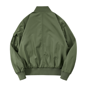 Chaqueta con cuello cruzado y logotipo personalizado, estilo uniforme de béisbol, holgada e informal, para primavera y otoño, cómoda y a la moda. - Product Image 4