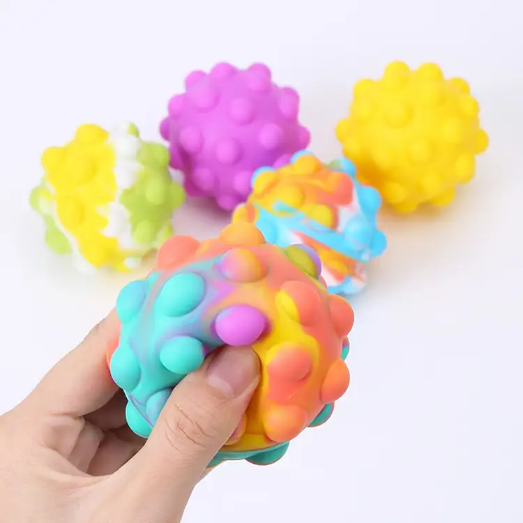 Relief Stress Toys Toy Autism Relief Anxiety Stress Toys Silicone Decompression Sensory Bubble Squeeze Pops Fidget Toy Balls