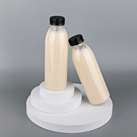 Bouteilles carrées en plastique PET jetables pour boissons, smoothies et jus, 250 ml, 8 oz, 350 ml, 450 ml, 16 oz, 10 oz, 32 oz, pour usage commercial et emballage de boissons