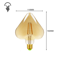 Décoration d'intérieur Ampoule à filament vintage rétro 4W E14 E12 Ampoule à filament LED Lampe