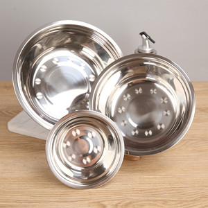 Design moderne 14 cm en acier inoxydable 201 ensemble de bols à mélanger en usine-bol à fruits/légumes/salade en métal épais poli écologique - Product Image 6