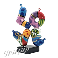 Sculpture créative de lettres de ballon en résine de haute qualité pour la décoration de la maison/hôtel/bureau/magasin Graduation Ramadan Handmade Fashion