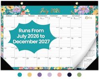 Calendrier de bureau personnalisé avec logo 2027, reliure spirale, planificateur 18 mois, agenda quotidien, carnet, cadeau pour le bureau ou la maison, calendrier mural