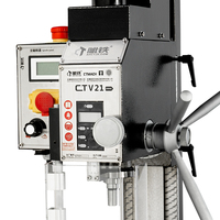 CTV21 Nouvelle mini perceuse-fraiseuse verticale à vitesse variable en métal MT2 220V pour usage éducatif, découpe de précision, vente chaude