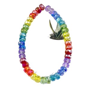 Plated Glass Crystal <b>Rainbow</b> Loose Beads 8mm Butterfly Shape for Jewelry Making DIY Craft - Product Image 3