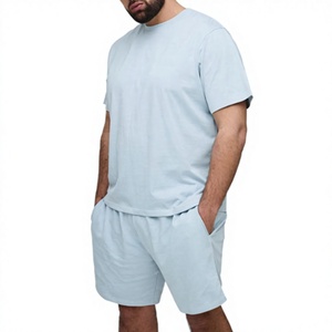 Custom Wholesale OEM Manufacturer Supplier Acid Wash Cotton Jersey Summer <b>Set</b> Relaxed Fit Bulk Manufacturing - Product Image 1