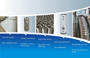 Réservoir tampon et chauffe-<span class=keywords><strong>eau</strong></span> pressurisé en acier inoxydable <span class=keywords><strong>de</strong></span> 400 L pour pompe à chaleur, usage résidentiel - Product Image 5