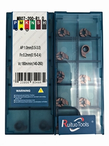 Herramienta de Ranurado Interno <span class=keywords><strong>en</strong></span> Forma de Coma MB07-200-R1.0, Radio R1.0, Longitud de 200 mm, Ranura de Precisión de Carburo para Acero Inoxidable/Hierro Fundido/Acero - Product Image 2