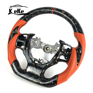 Volant personnalisé en <span class=keywords><strong>fibre</strong></span> de carbone forgée <span class=keywords><strong>orange</strong></span> avec palettes de changement de vitesse forgées <span class=keywords><strong>orange</strong></span> pour Lexus IS300 IS350 IS500 F Sport - Product Image 2