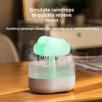 Nouvel humidificateur d'air Prodcute Rain Cloud avec 7 couleurs changeantes, lumière d'ambiance, son de goutte d'eau, thérapie sonore pour chambre à coucher, salon, bureau