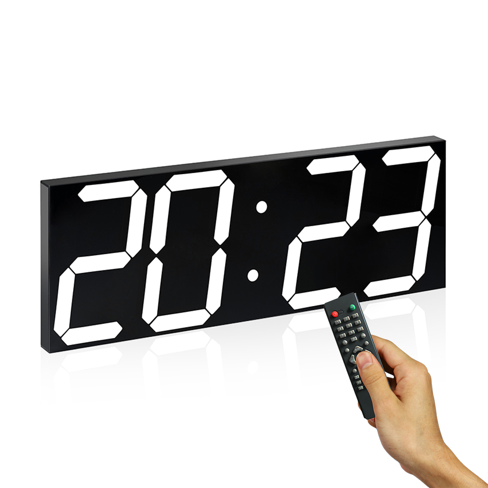 Übergroße Wanduhr mit 6-Zoll-Nummern Digitale LED-Wanduhr Fernbedienung Countdown/Countdown-Timer Alarm Smart Table Clock