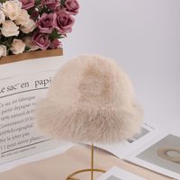 Chapeau Bob Doux en Fausse Fourrure de Vison, Chapeau Mongol en Peluche pour l'Automne et l'Hiver, Chapeau Blanc Chaud avec Protection des Oreilles, Vente en Gros