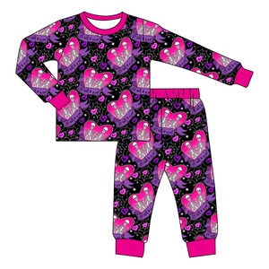 Ventes en gros d'ensembles de vêtements pour enfants d'été avec impression de nom personnalisée pour les petites filles, shorts sans manches avec ceinture - Product Image 6