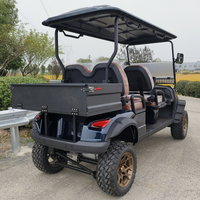 Voiturette de golf électrique à batterie au lithium certifiée CE 72V Buggy de chasse avec boîte de chargement de 500kg Buggy électrique haute capacité
